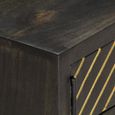 |2095Table basse Design Chic Table de Salon Style Moderne Table d’appoint Haut de gamme Noir et doré 90x50x35 cm Bois solide de man-1