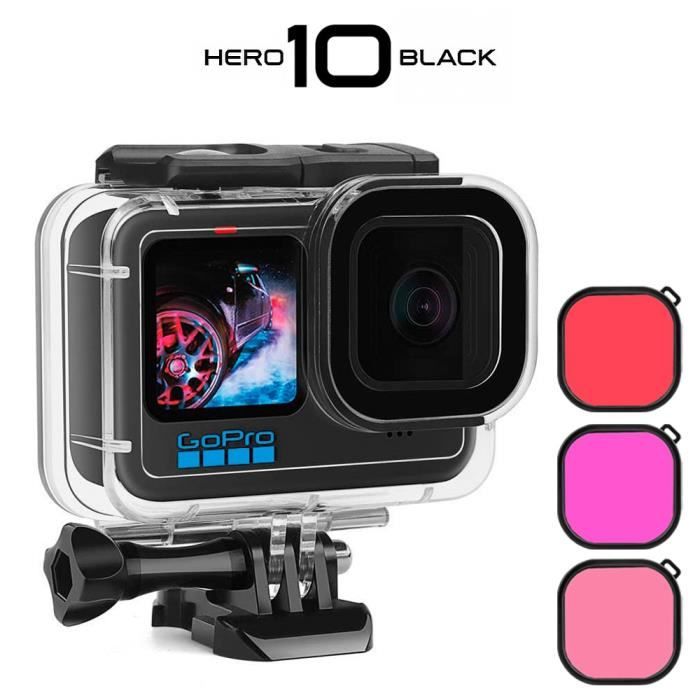 Cas avec filtre-3 - Coque de protection 60M étanche pour GoPro Hero 10 9,  boîtier de protection noir pour plo - Cdiscount Appareil Photo