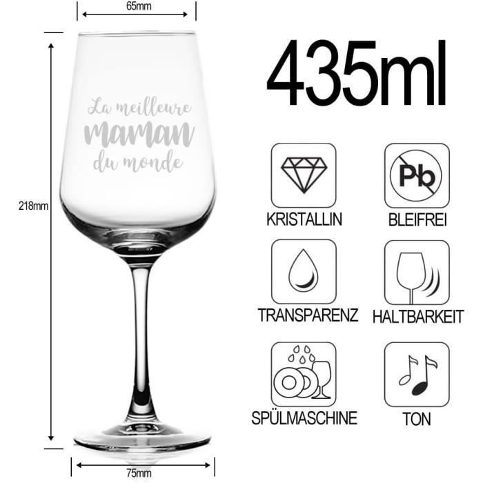 Livole Cadeau De 30e Anniversaire Pour Femme, Verre à Vin Sans