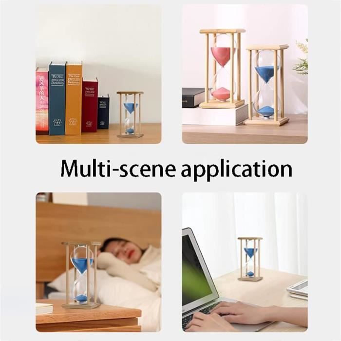 Sablier 5 Minutes En Verre Coloré - Minuteur Décoratif Pour Cuisine, Jeux, Enfants - Design élégant (rose)