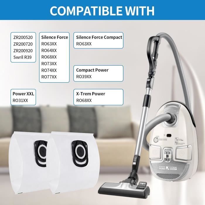 15 Pi ces Sac Aspirateur Pour Rowenta Zr200920 Silence Force X