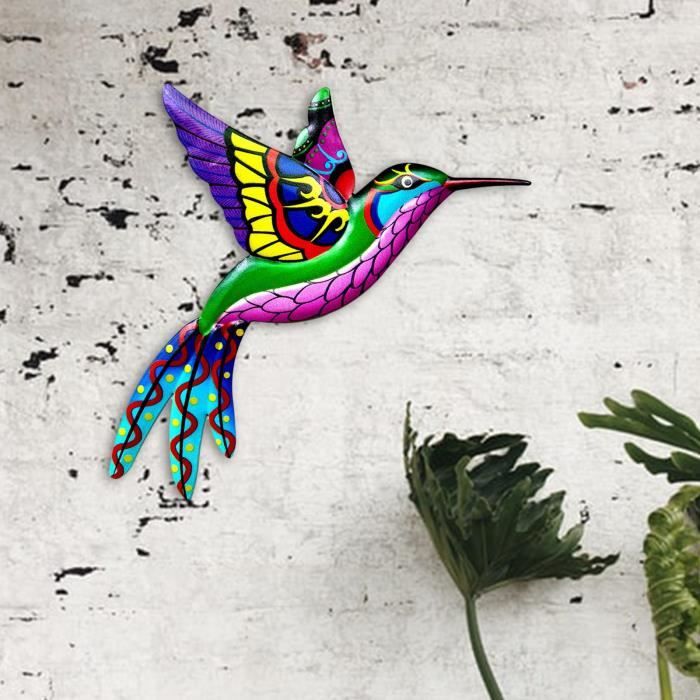 Tableau colibri sur plante verte - Décoration murale tendance