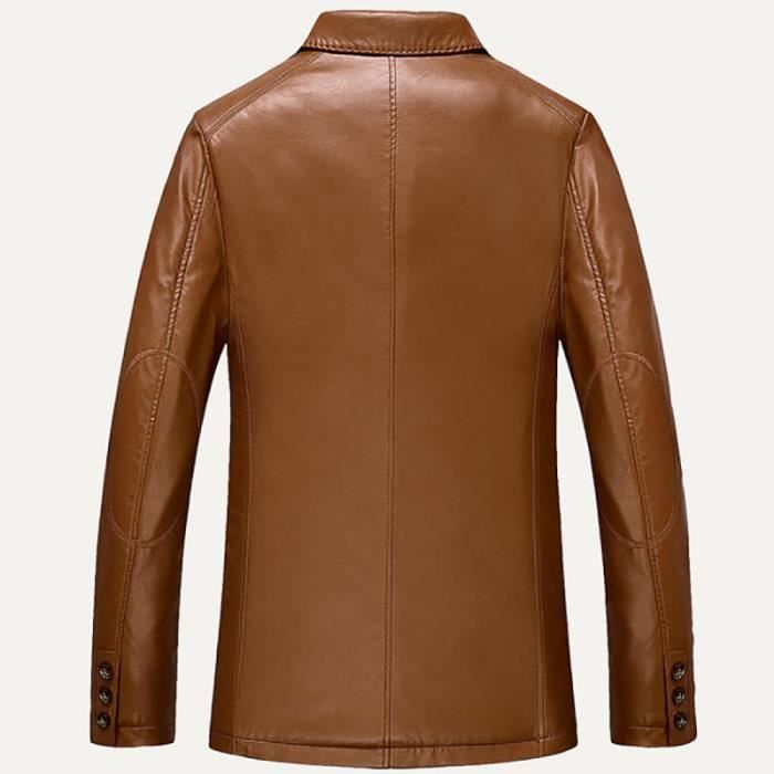 Veste blazer cuir noir homme outlet
