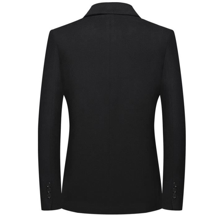 Veste de Costume Homme en Lain Coupe Slim Blazer Noir Noir Cdiscount Pret a Porter