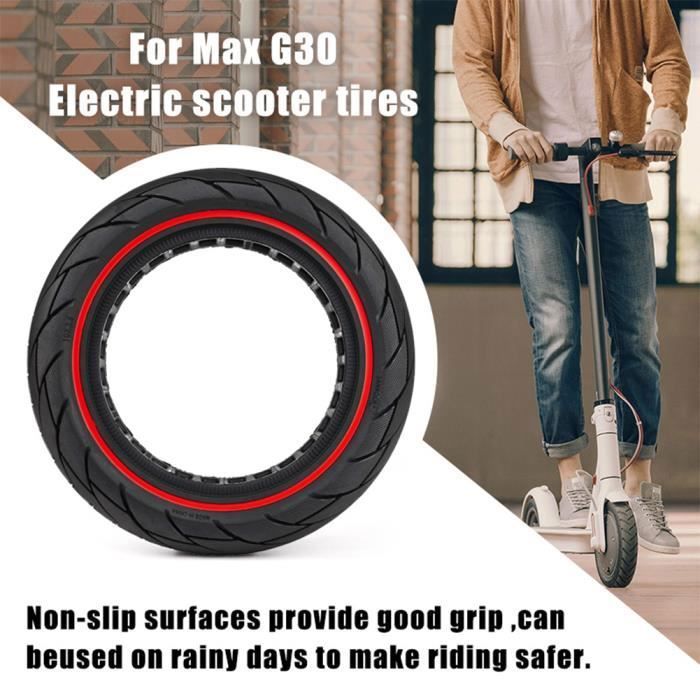 Pneu Plein 10x2.5 Compatible avec Trottinette Ninebot Max G30