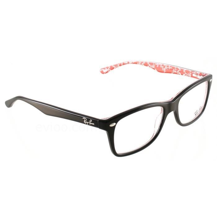 Ray Ban RX 5228 Noir Taille 53 Noir Achat Vente lunettes de vue Ray Ban RX 5228 2479 noir Mixte Adulte Cdiscoun