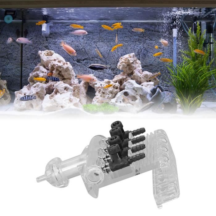 Kit De Distribution D'air Pour Aquarium - 2 Vannes, Tuyau Silicone, Pierre à Air, Connecteurs, Clapets Anti-retour