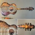VGEBY Décoration murale en métal Guitare - Idée cadeau unique pour studio de musique, bureau ou maison-2