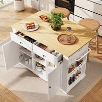 YITAHOME Petit îlot de cuisine sur roulettes avec armoire de rangement, chariot de service portable à roulettes pour salle à manger de 40 litres, chêne et blanc YITAHOME Petit îlot de cuisine sur roulettes avec armoire de rangement, chariot de service portable à roulettes pour salle à manger de 40 litres, chêne et blanc