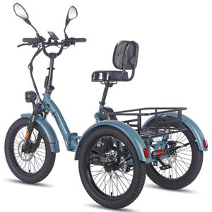Tricycle Adulte 24 Pouces 6 Vitesses Avec Panier – Atnhyruhd, Vélo à 3 Roues Confort Et Stabilité