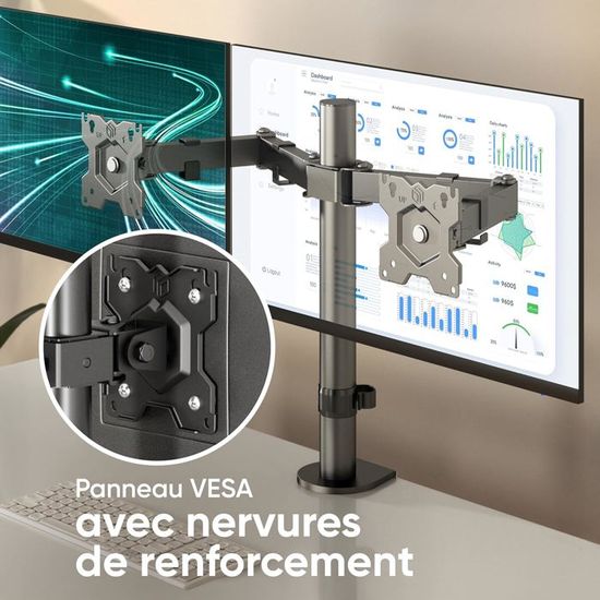 Audizio CMA10S – Support Écran Ordinateur 13-32 Pouces Compact