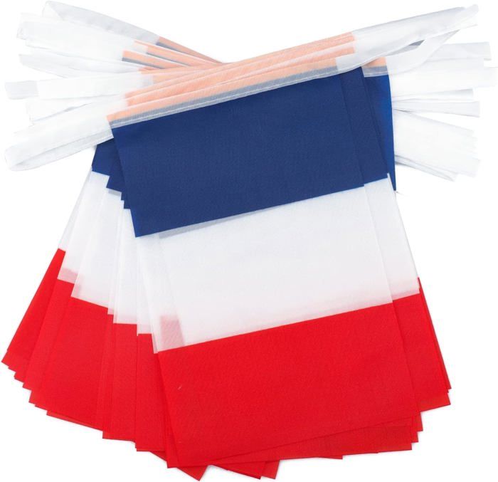 Pandiui23 Dominikanische Republik Flaggen – 40 Stück, 11,4 M Girlande, 14 X 21 Cm, Patriotische Deko