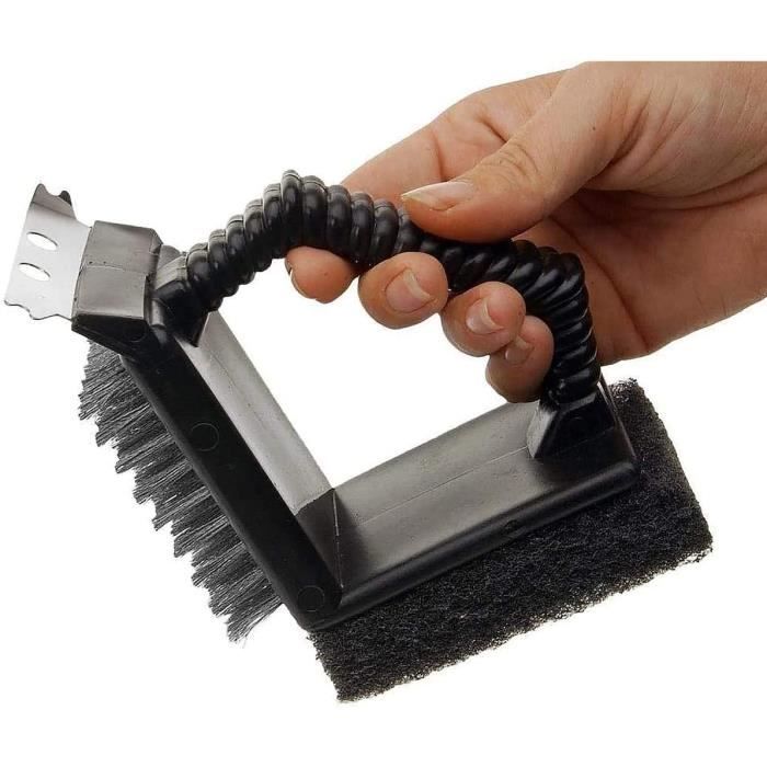 YIDOMDE Brosse de nettoyage pour gril - poils en acier inoxydable pour un  nettoyage rapide et efficace