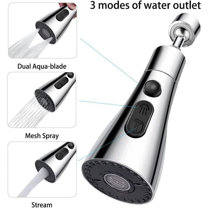 Douchette D'évier 3 Modes – Embort Rotatif 360° Pour Cuisine, OSDUE