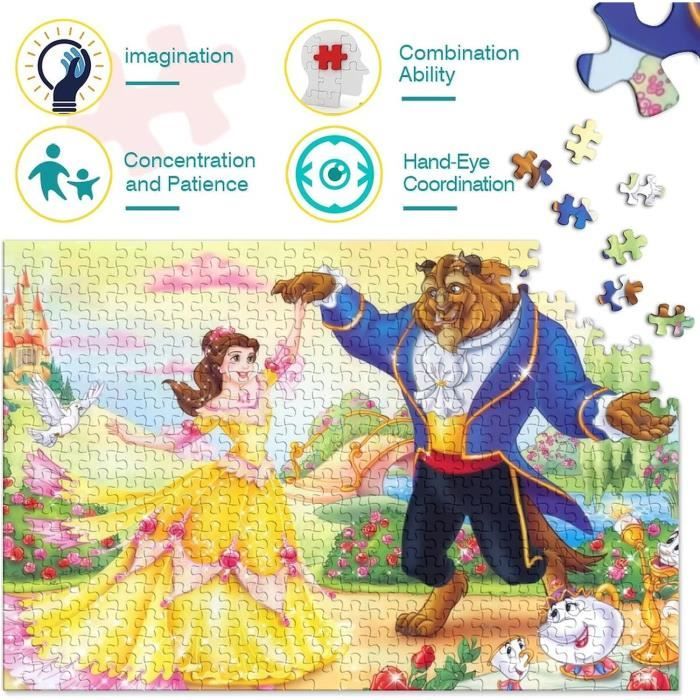 Puzzle Adulte 1000 Pieces La Belle Et La Bête Puzzles Movie Role Puzzle ...