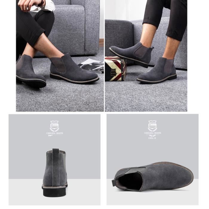 Bottes Femme Not Rated - Taille 7, Cuir Gris Foncé, Boucle, Talon Haut - Neuf Avec Emballage