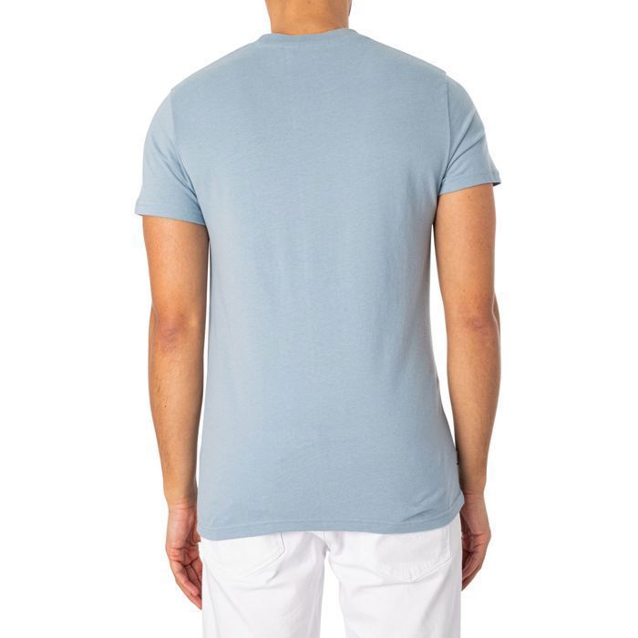 T-shirt Superdry Logo Essential - Bleu Marine - 100% Coton - Toutes Tailles - Neuf Avec étiquettes