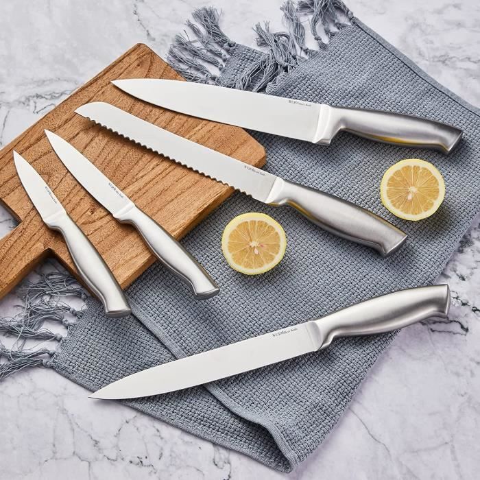 10PCS Couteaux Chef Set Ultra Sharp Couteaux japonais en acier inoxydable  pour cuisine polyvalente Couteau de cuisine professionnel - Cdiscount Maison