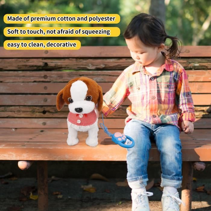 WorWoder Chien Peluche Interactif - Marche, Aboie, Remue La Queue - 18 Mois