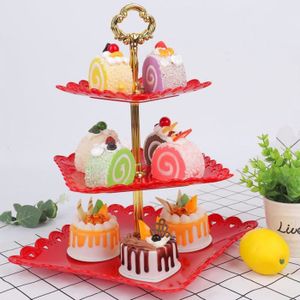 Présentoir à Gâteaux 3 Niveaux En Bois Petyoung - Rustique, Plateaux Amovibles - Pour Mariage, Anniversaire, Buffet - 8