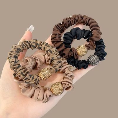 Lot De 10 élastiques à Cheveux Shamballa Avec Perles Et Strass - Noir, Pour Soirée