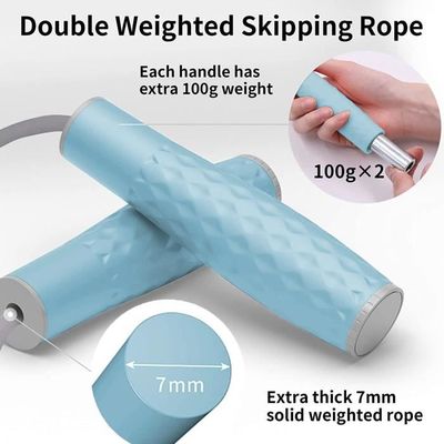 PROIRON Corde à Sauter Lestée 7mm – Poids Amovible 200g, Speed Rope 3M Réglable, Parfaite Pour Le Fitness, La Boxe Et Le Gym