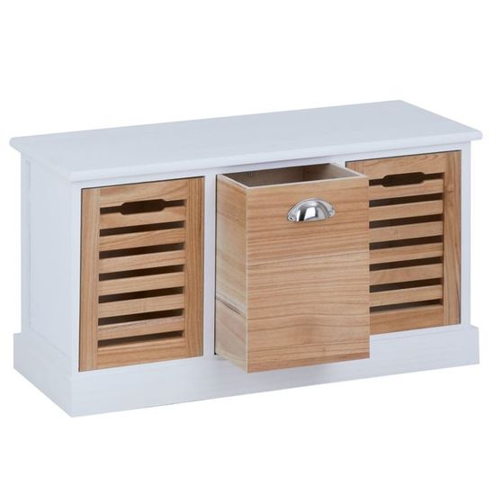 Banc De Rangement Trient Meuble Bas Coffre Avec Assise Coussin