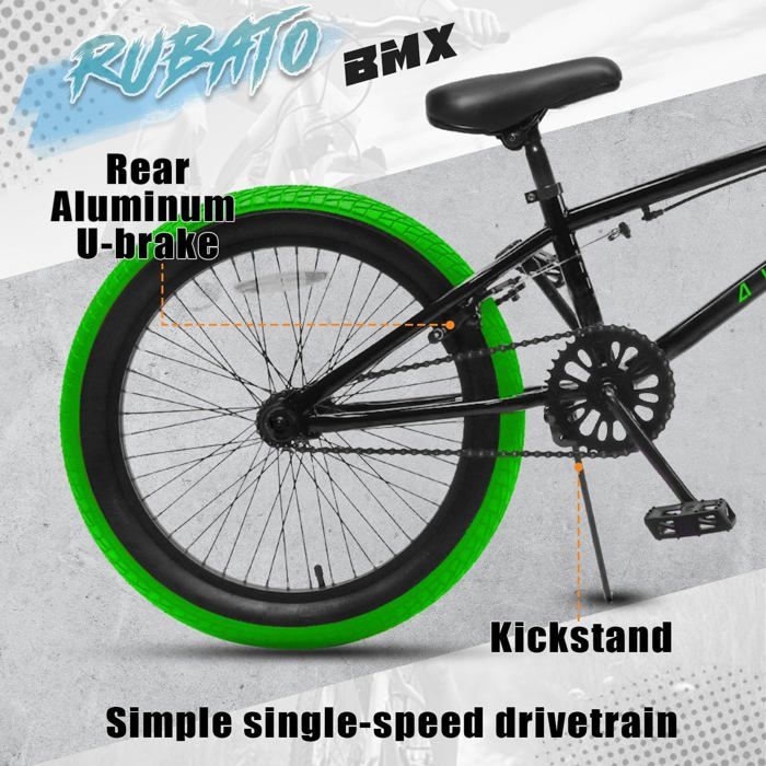 Vélo BMX Freestyle AVASTA 18 Pouces - Pour Enfants 5-8 Ans - Cadre Acier - Freins Aluminium - Bleu