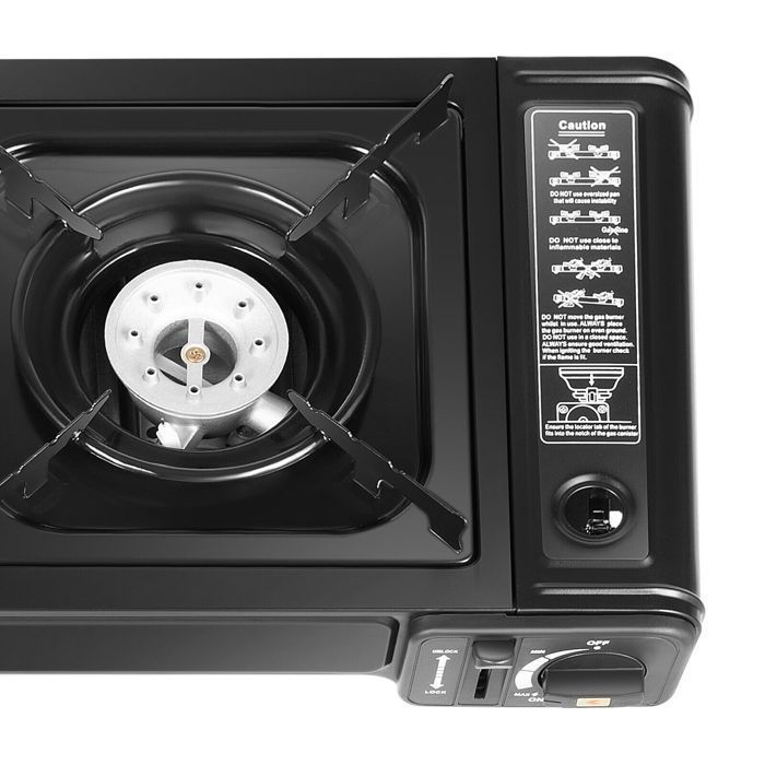 Réchaud Camping Double Feu - Gaz Butane - Portable Avec étui - Neuf