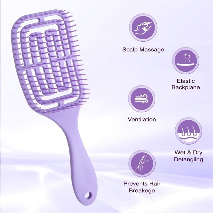 Brosse Démêlante Magique Anti-casse - Antistatique Et Massage - 15 Cm - Générique