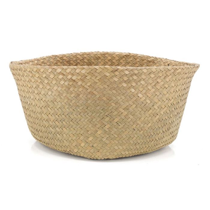 Panier Cabas Jonc Naturel - Sac Courses Ou Plage
