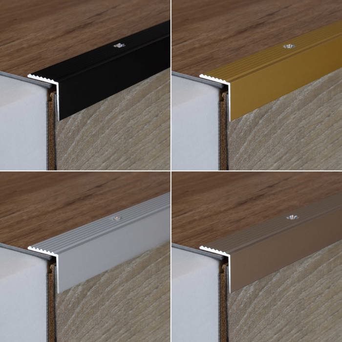 Nez De Marche Aluminium Anodisé Bronze Clair - 30x30x2700 Mm - À Visser - PROVISTON - Neuf