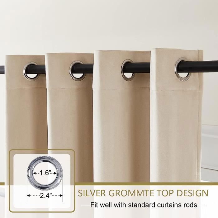 Rideau Occultant Copenhague Stof – Élégant Et Design 140 X 260 Cm Écru – Œillets Prêts à Poser – Isolation Lumière & Chaleur Pour Chambre Ou Salon