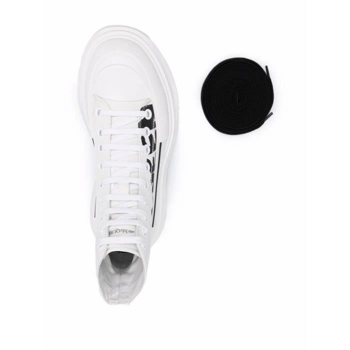 ALEXANDER MCQUEEN HOMME 682420W4RQ29356 BLANC COTON BASKETS MONTANTES Blanc Cdiscount Chaussures