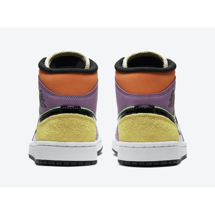 Baskets Air Jordan 1 Mid Multicolor Femme et Homme CW1140 100