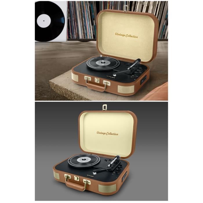 Platine Vinyle Vintage - MUSE - Bluetooth 33/45/78 RPM - Cellule