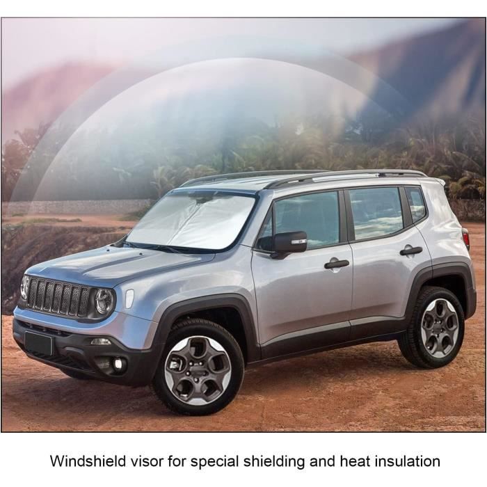 SKTU Pare-Soleil Pliable Jeep Avenger 2023 2024 - Protection UV Pare-Brise Avant Avec Sac Rangement