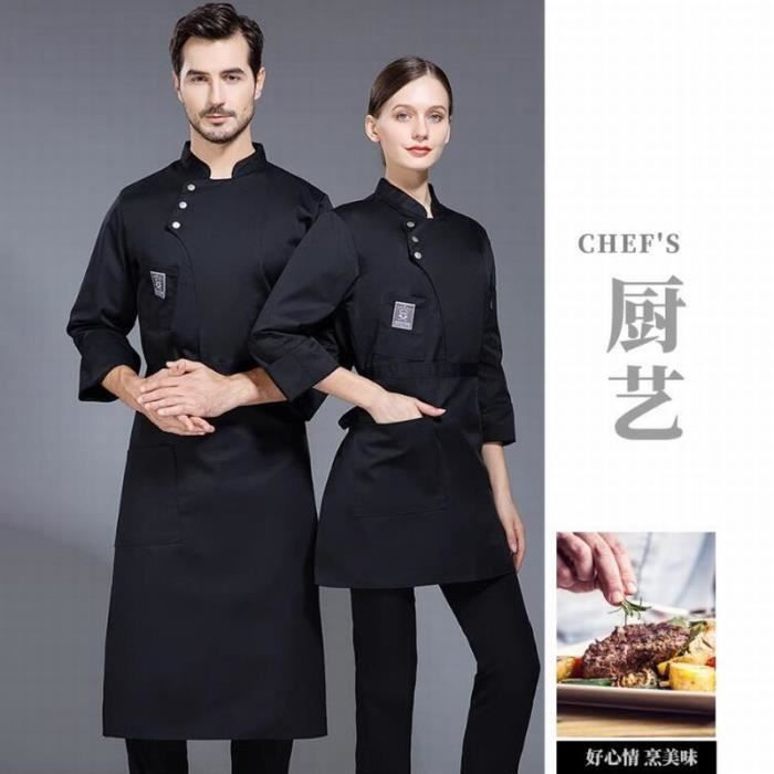 Tablier De Cuisine NONHAI Motif Dauphins - Imperméable Avec Poches - Taille Unique - Pour Homme Et Femme