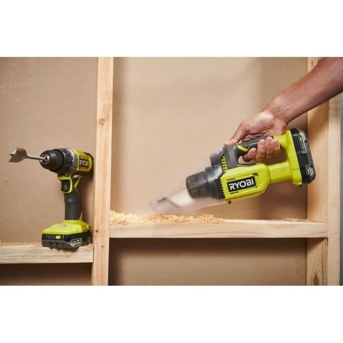 Aspirateur à main RYOBI - RHV18-0 - 18V One+ - 600ml - Sans batterie ni chargeur - Espace Bricolage
