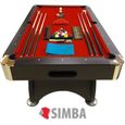 BILLARD AMERICAIN NEUF Snooker table de poll biljart salon 7 ft - RED DEVIL table de billard, DIMENSIONS RÉGLEMENTAIRES, Rouge-0