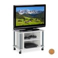 Meuble TV sur rouettes et compartiments - 10025960-49-0