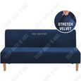 TD® Housse de canapé-lit élastique simple en velours épaissi housse de canapé pliante tout compris sans housse de canapé accoudoir-0