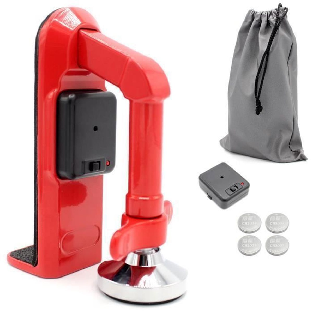 Butoir De Porte Avec Alarme 80 DB, Rouge, Portable, Anti-effraction