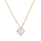 MES-BIJOUX.FR Pendentif Femme Femme "Splendeur" Or Jaune et oxydes de zirconium + chaîne vermeil doré offerte