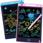 TALZOV Lot 2 Table Tablette Dessin Enfants,8.5 Pouces Tablette Dessin LCD Magique,Doodle Pad avec Bouton D'effacement,Bleu+Rose