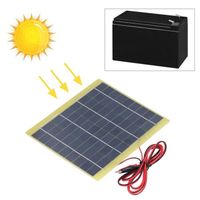 Akozon Panneau solaire Chargeur Solaire Portable Léger pour Charger une Batterie 12 V - Haute efficacité de jardin balise
