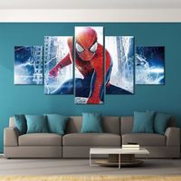 BLJ-894 Toile Mur Art Photos 5 Pièce Spider Man Peinture Impressions Modernes Affiche Décor À La Maison Oeuvre (Sans cadre)