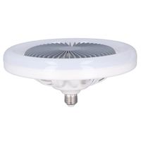 Fdit Lampe de ventilateur à LED Ventilateur de plafond léger E27 30W Lampe de ventilateur LED réglable silencieuse pour chambre