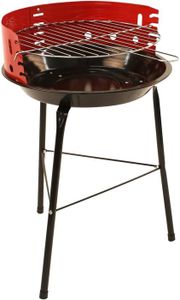 BARBECUE Barbecue au charbon de bois rond classique Noir 37 x 57 cm 360819