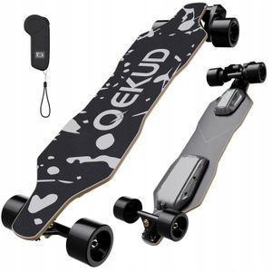 Skateboard électrique 350W - Vitesse 12.4 Mph - Contrôle Bluetooth - Gris